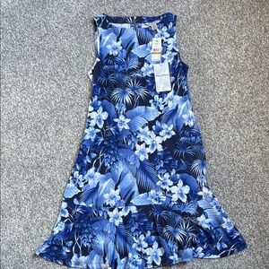 Tommy Bahama Blue Floral Midi Dress